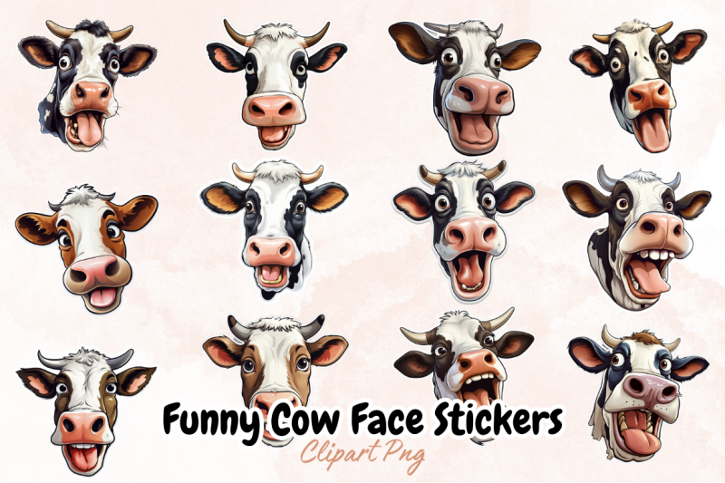 funny-cow-face-stickers-sublimation