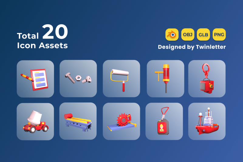 labour-day-3d-icon-pack-vol-4