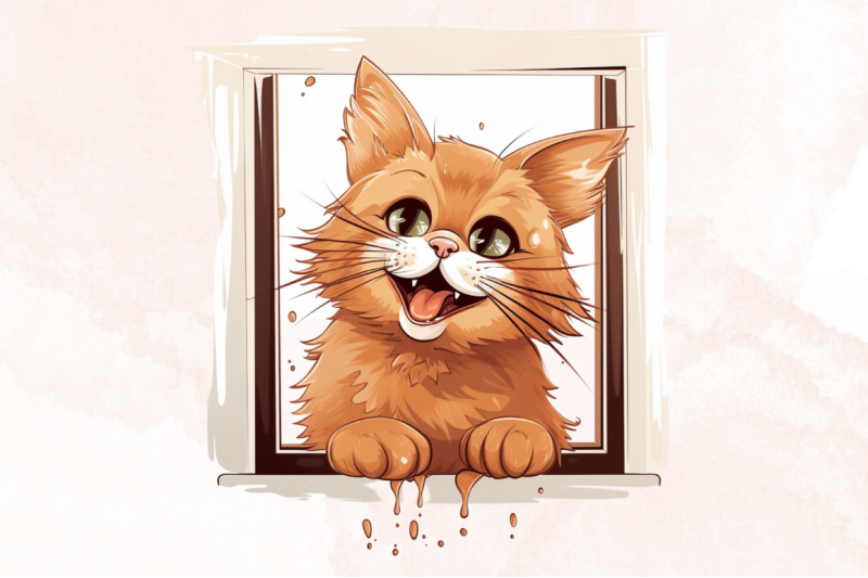 funny-cat-outside-the-window-clipart