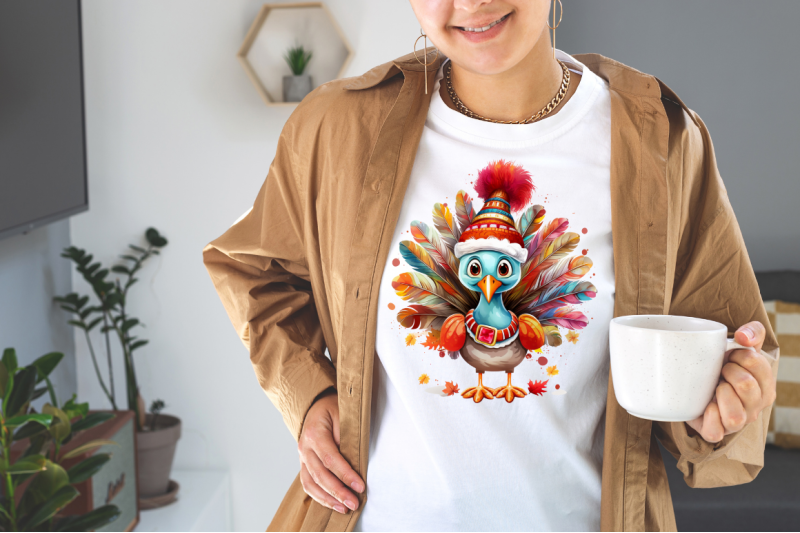 funny-turkey-sublimation-clipart-bundle