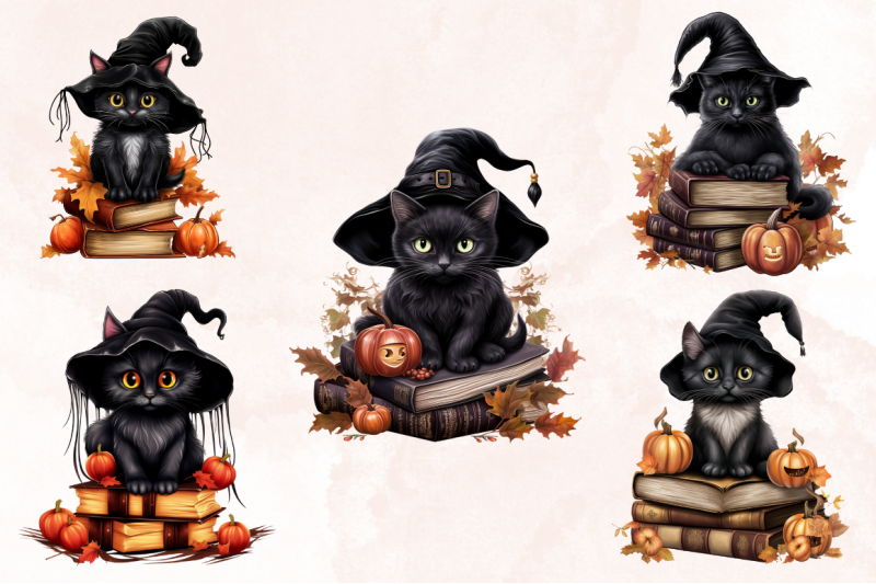 halloween-black-cat-on-books-clipart