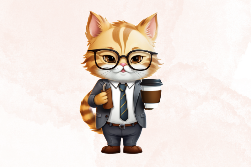 business-cat-sublimation-clipart