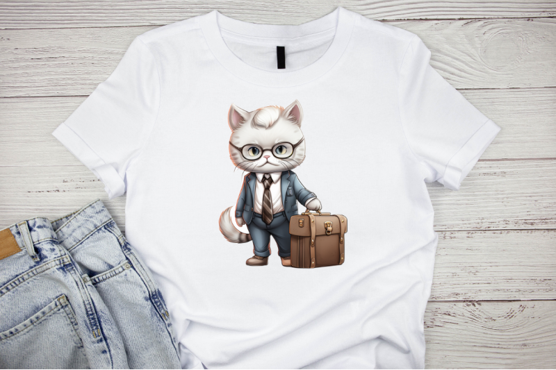 business-cat-sublimation-clipart