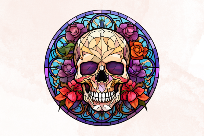 flower-skull-stained-glass-sublimation