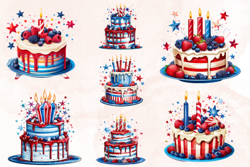 4th-of-july-cake-sublimation-clipart