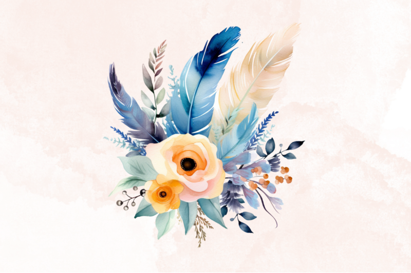 floral-feather-watercolor-sublimation