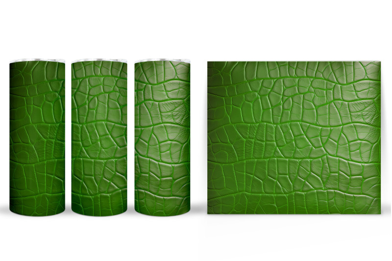 tooled-leather-tumbler-design-green-leather-texture-tumbler