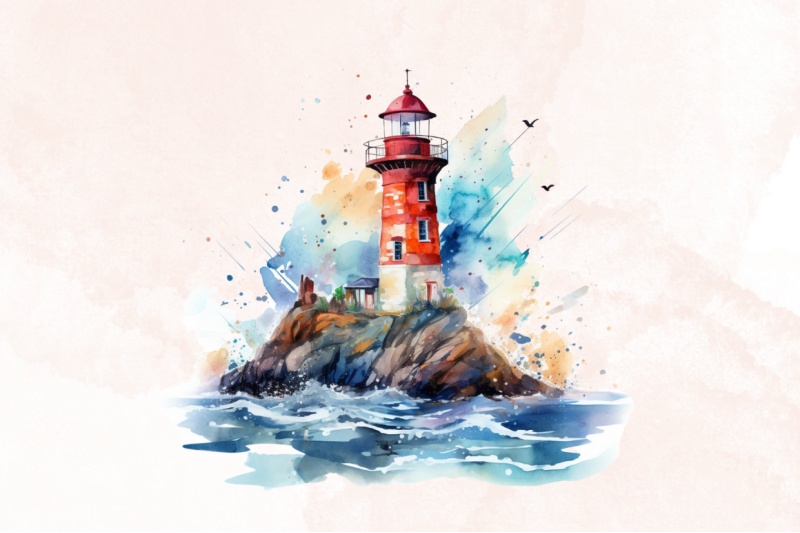 lighthouse-watercolor-sublimation