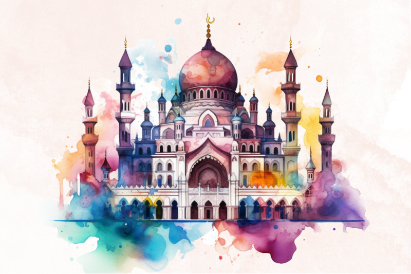 watercolor-mosque-illustration-clipart