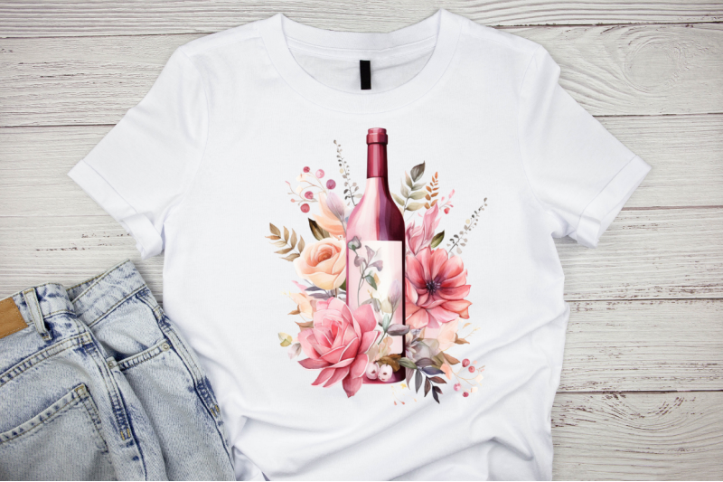 pink-florals-wine-bottle-clipart