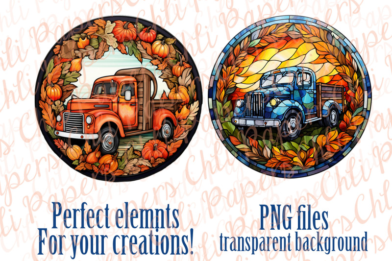 stained-glass-retro-truck-clipart-halloween-clipart
