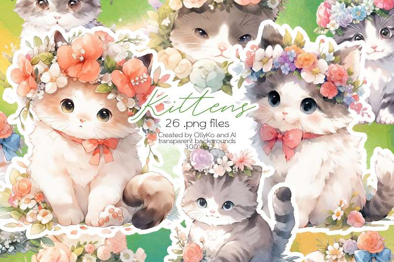 watercolor-cats-clipart-png-files