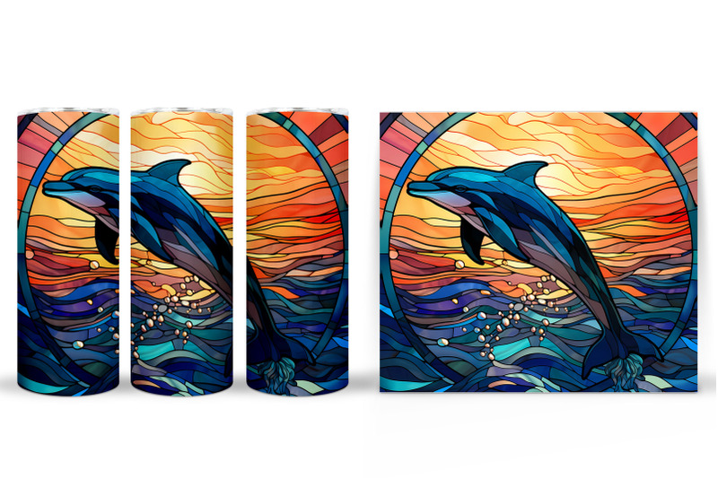 dolphin-tumbler-sublimation-dolphin-tumbler-wrap-design