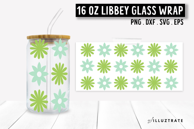 floral-pattern-libbey-can-glass-svg-16oz-flower-wrap