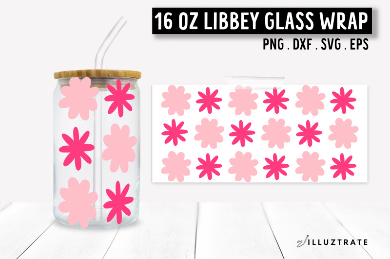 floral-pattern-libbey-can-glass-svg-16oz-flower-wrap