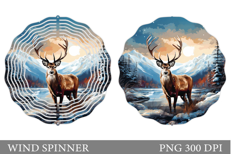 deer-spinner-sublimation-deer-winter-wind-spinner-design