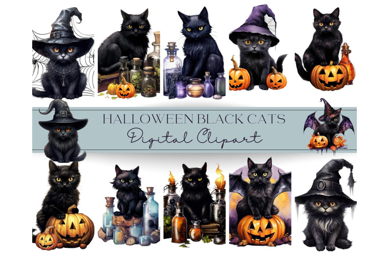 halloween-black-cats-digital-download-clipart-witch-cats-nbsp