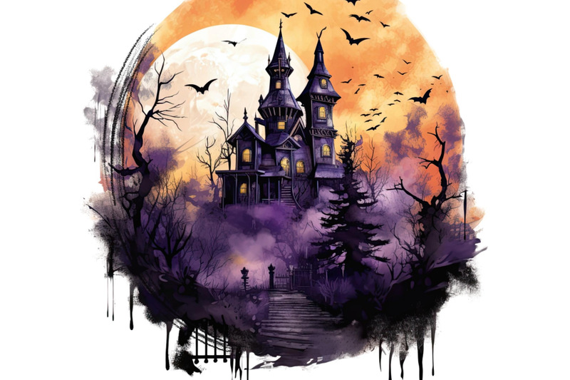 halloween-clipart-witch-graphics-circle-background