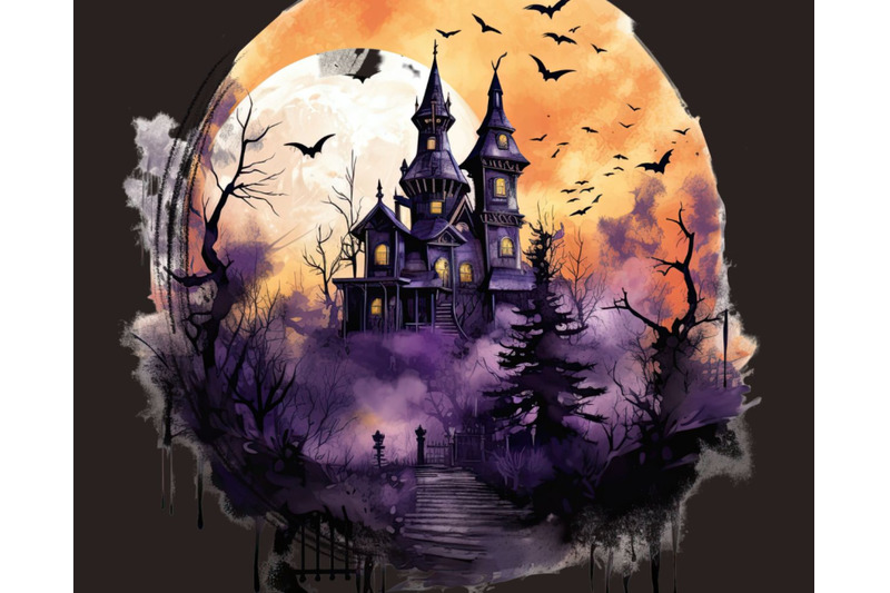 halloween-clipart-witch-graphics-circle-background