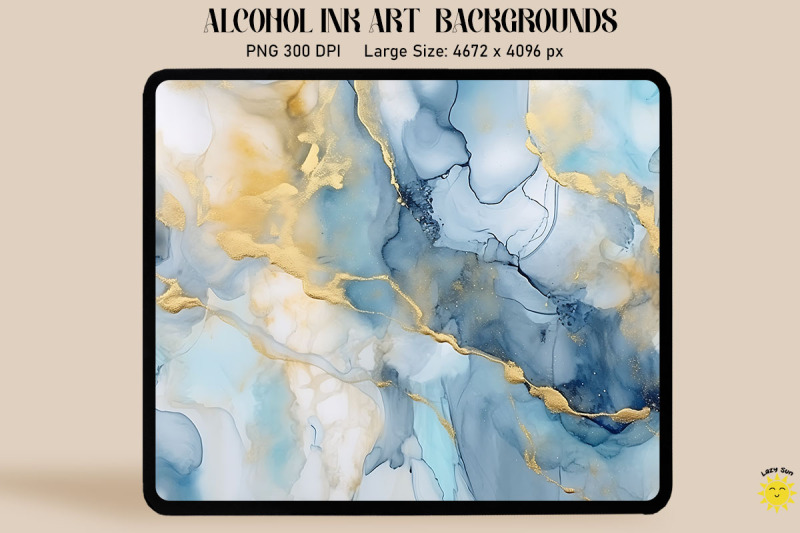 blue-gray-and-gold-alcohol-ink-art