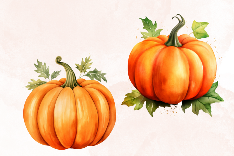 pumpkin-watercolor-clipart-sublimation