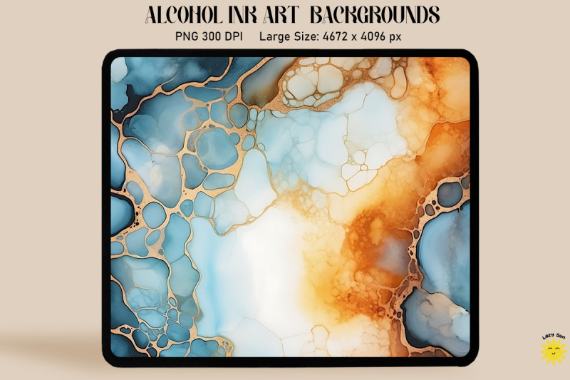 brown-blue-and-orange-alcohol-ink-art