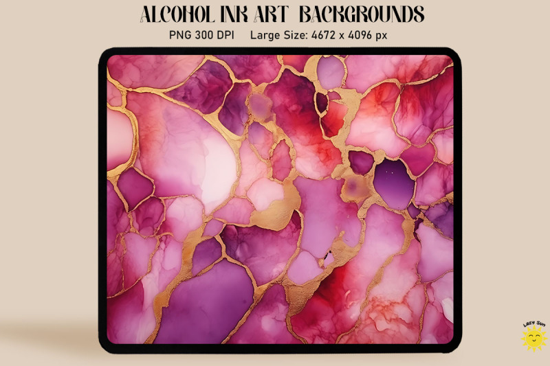 red-purple-and-gold-alcohol-ink-art