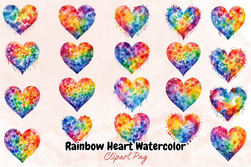 rainbow-heart-watercolor-clipart-bundle