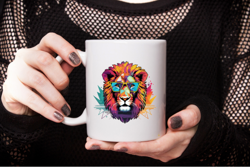 90s-retro-lion-sublimation-clipart