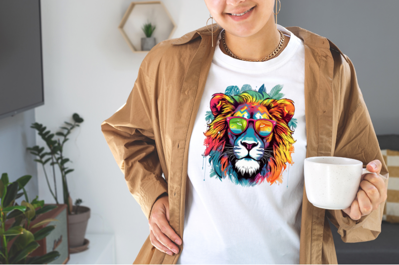 90s-retro-lion-sublimation-clipart