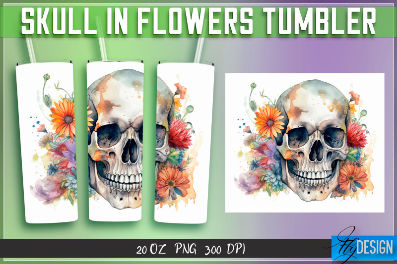 skull-in-flowers-tumblers-bundle-wrap-20-oz-v-2