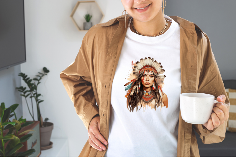 native-american-woman-clipart-bundle