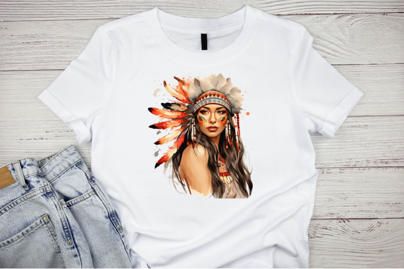 native-american-woman-clipart-bundle