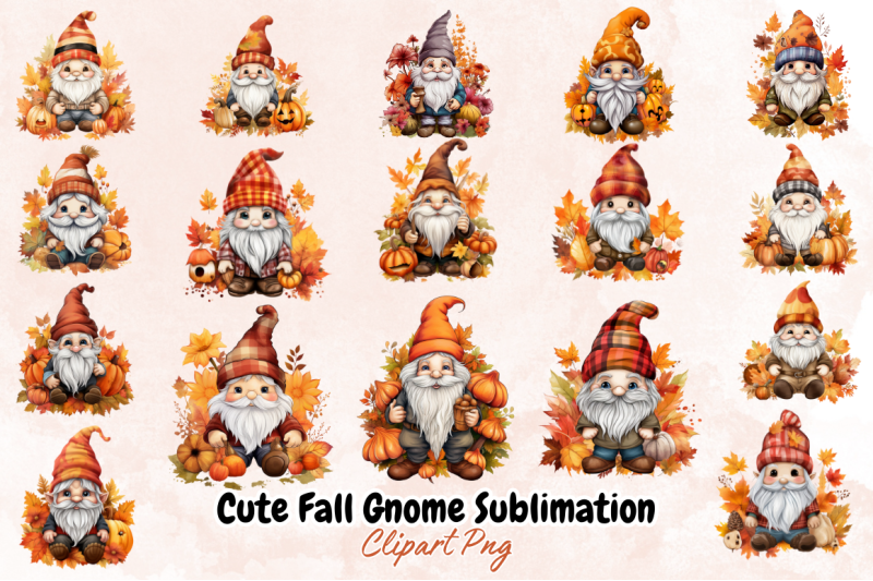 cute-fall-gnome-sublimation-clipart