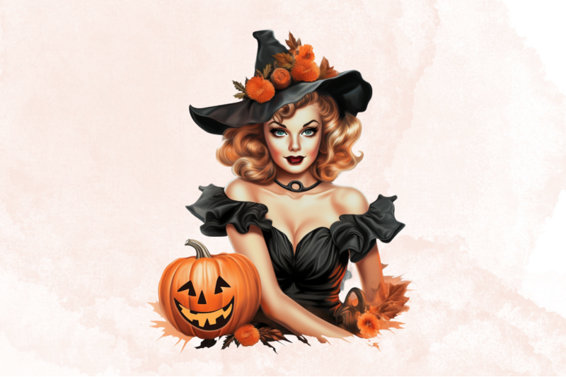 vintage-pin-up-halloween-girl-clipart