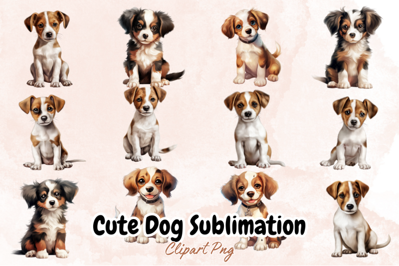 cute-dog-sublimation-clipart-bundle