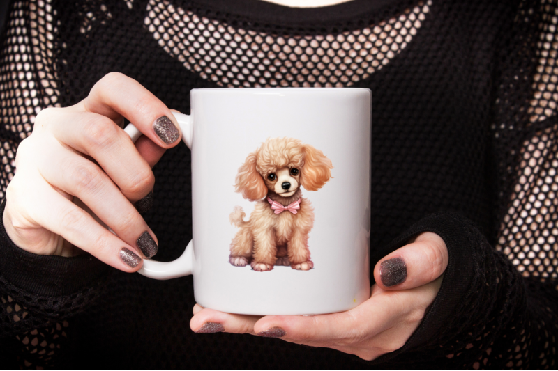 cute-poodle-sublimation-clipart-bundle