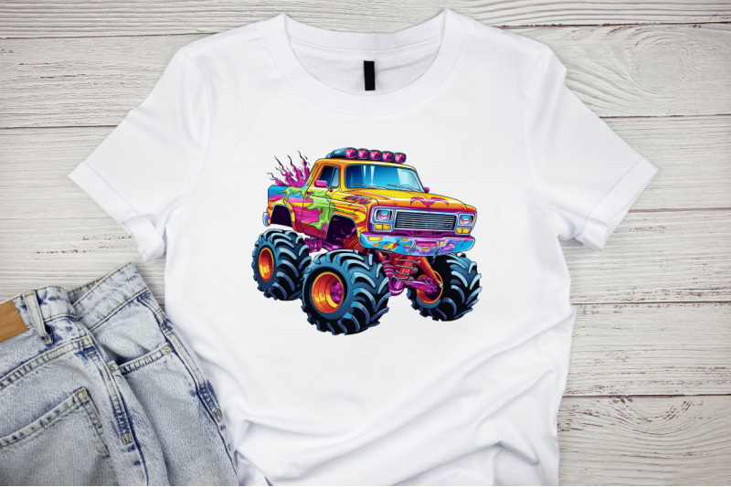 90s-retro-monster-truck-clipart-bundle