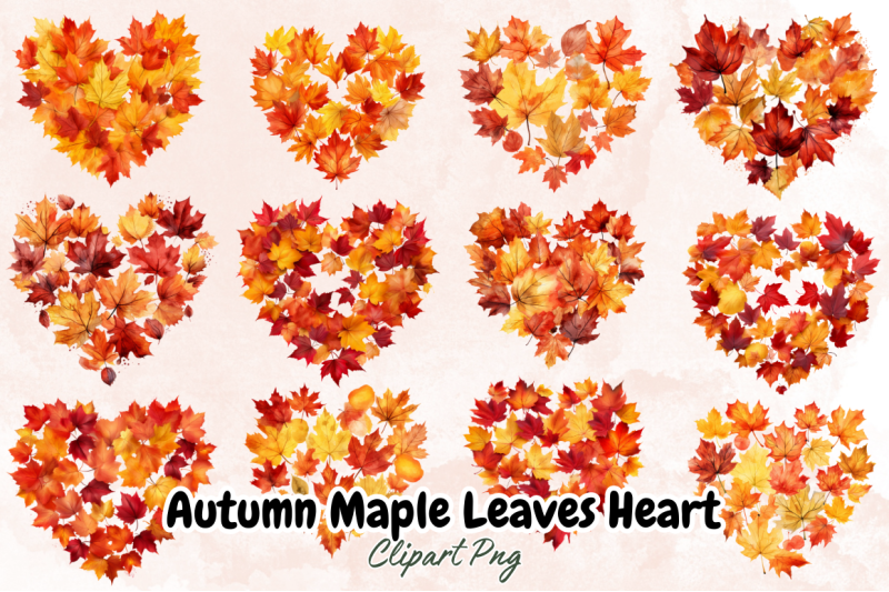 autumn-maple-leaves-heart-clipart-bundle