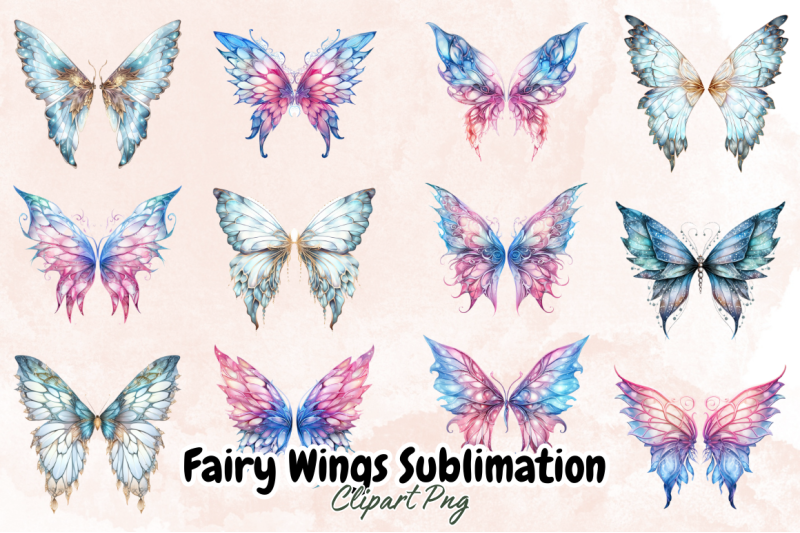 fairy-wings-sublimation-clipart-bundle