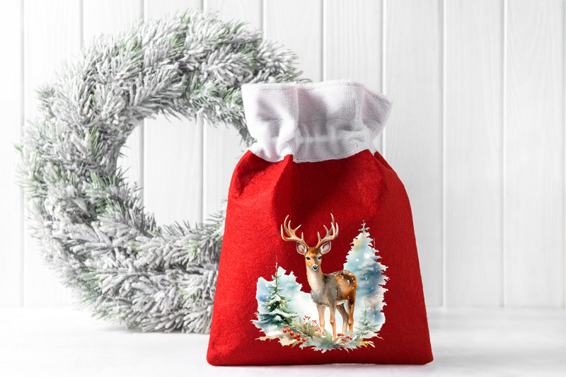 deer-sublimation-design-gift-bag