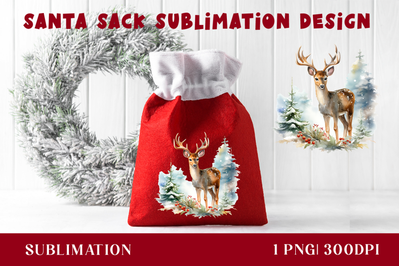 deer-sublimation-design-gift-bag