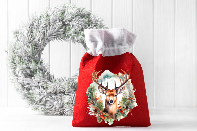 deer-sublimation-design-gift-bag