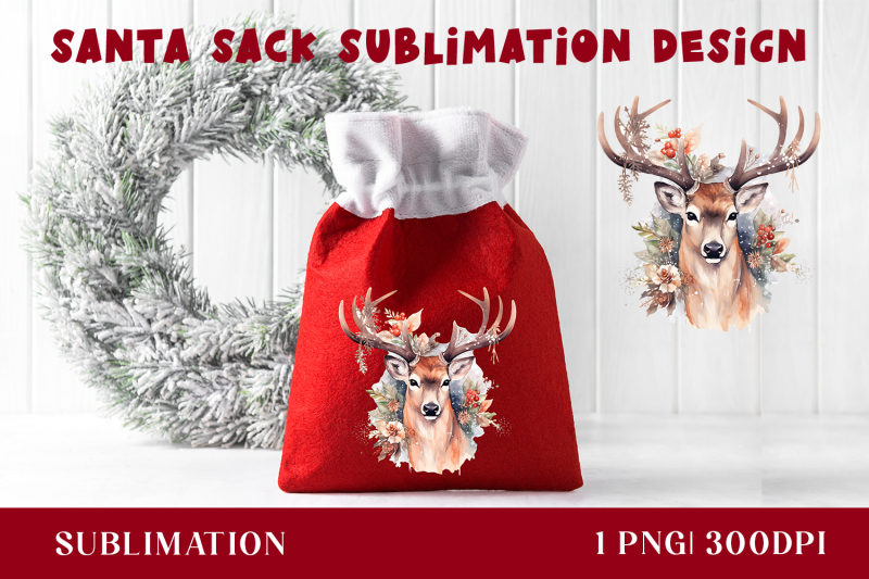 deer-sublimation-design-gift-bag