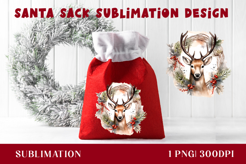 deer-sublimation-design-gift-bag