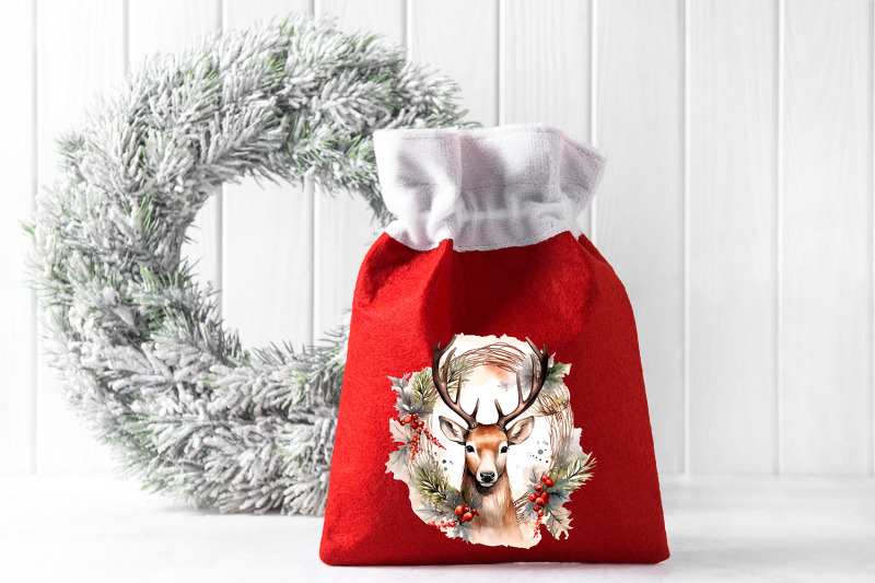 deer-sublimation-design-gift-bag