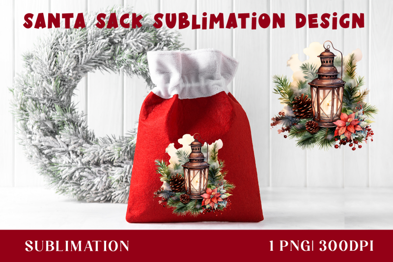 christmas-lantern-sublimation-design-gift-bag