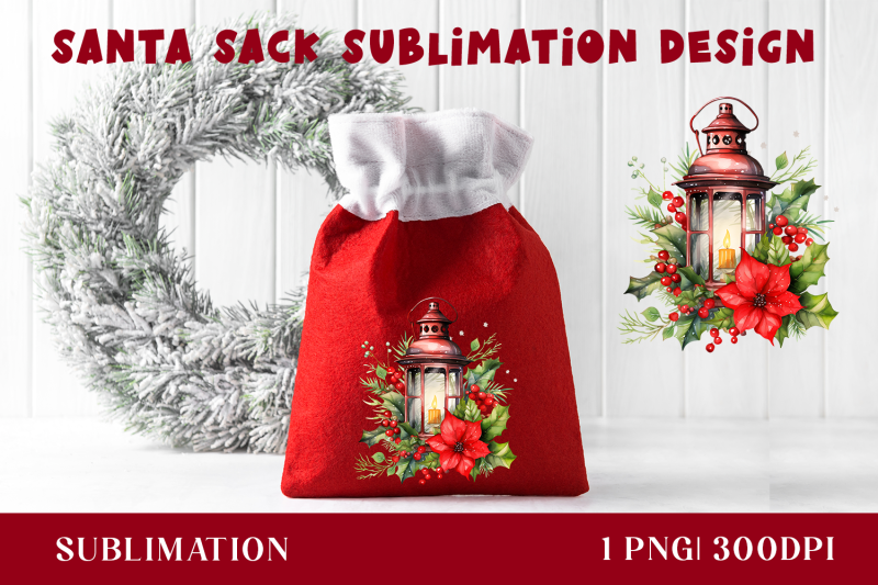 christmas-lantern-sublimation-design-gift-bag