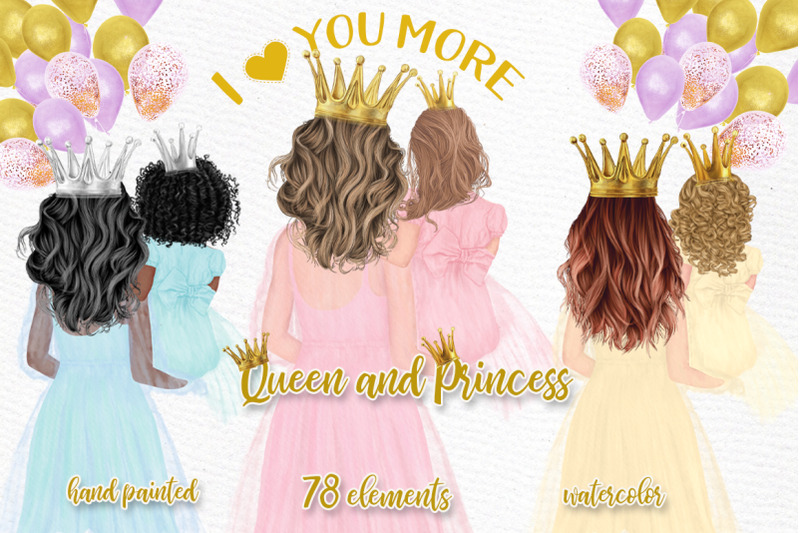 mom-and-daughter-mother-039-s-day-clipart-mom-girl-princess