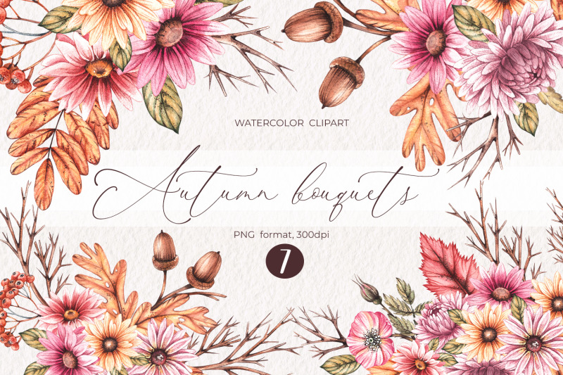 watercolor-autumn-bouquets
